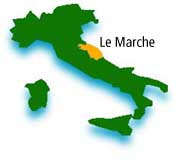 map of the Marche in Italy map of the Marche in Italy