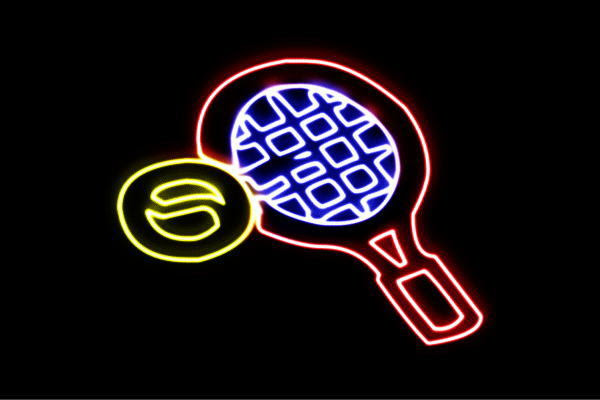 ネオン テニス 2 ディズニー テニスラケット ラケット てにす スポーツ アイコン イラスト ネオンライト 電飾 Led ライト サイン Neon 看板 イルミネーション インテリア 店舗 ネオンサイン アメリカン雑貨