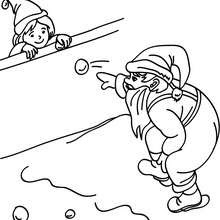Coloriages Coloriage Père Noël Boule De Neige Frhellokidscom