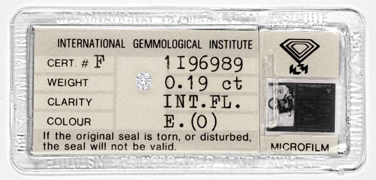 Foto 1, Diamant IGI 0,19ct Brillant Lupenrein River VGVG Juwel!, D5760