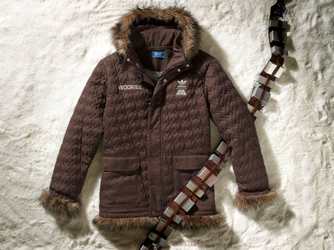  to any geeks wardrobe, the Star Wars X Adidas Originals Wookie Jacket.