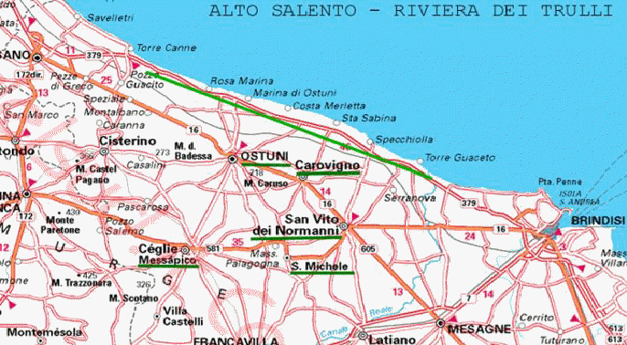 Cartina Puglia Ostuni