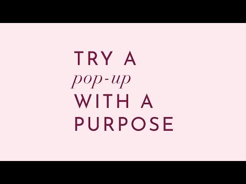 Host A Pop-Up With A Purpose
