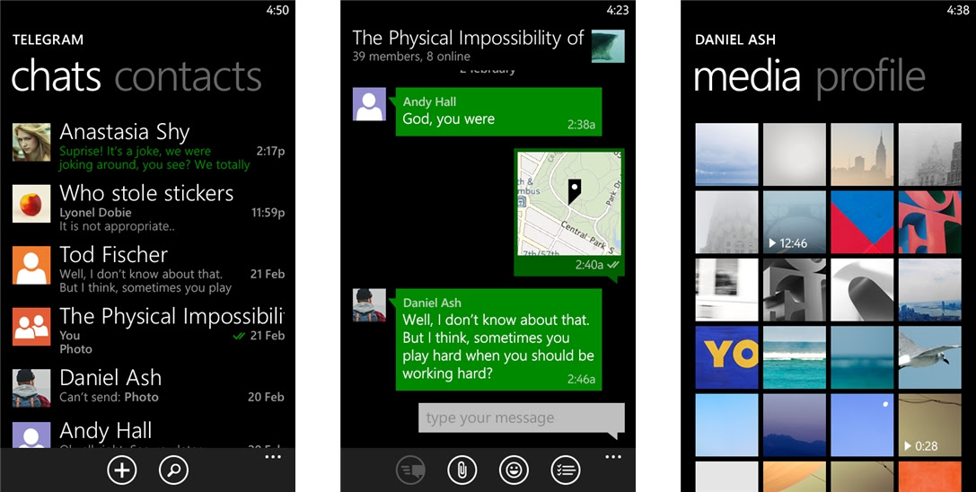 Telegram Launches Official App for Windows Phone