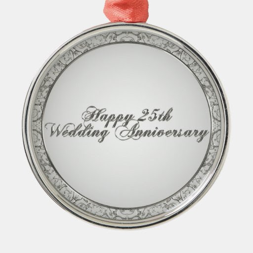 25th Wedding Anniversary Ornament Zazzle 25th Wedding Anniversary Ornament Zazzle