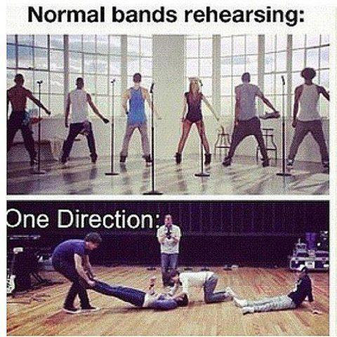  Direction Band on One Direction Perfection   Normal Bands Rehearsing Vs  One Direction