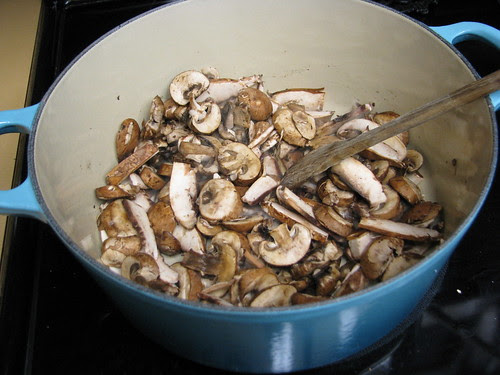 mushrooms cooking