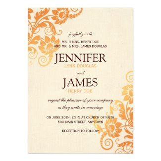 Customizable Ombre Fall Wedding Invitations
