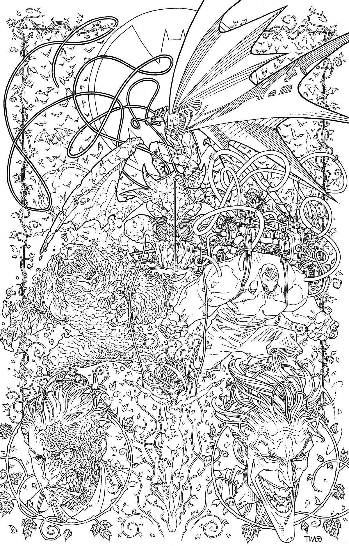 Batgirl An Adult Coloring Book Clip Art Library