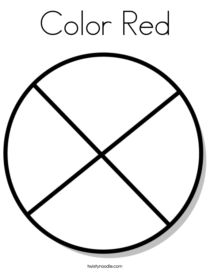Color Red Coloring Page - Twisty Noodle