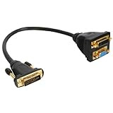 DELOCK Adapter DVI29 Stecker zu DVI29 + VGA Buchse