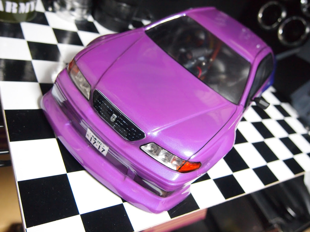 Round 99 Spice製 Jzx100 マーク パープルグラデーション Mシャーシボディ Spa 163 Frigus Model Works