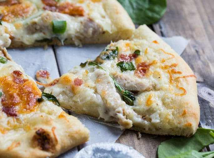 Chicken Alfredo Pizza - Spicy Southern Kitchen