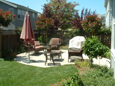 And after! Patio was designed to fit the furniture and bbq ...
