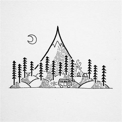 stylish mountain tattoos ount ins easy drawings