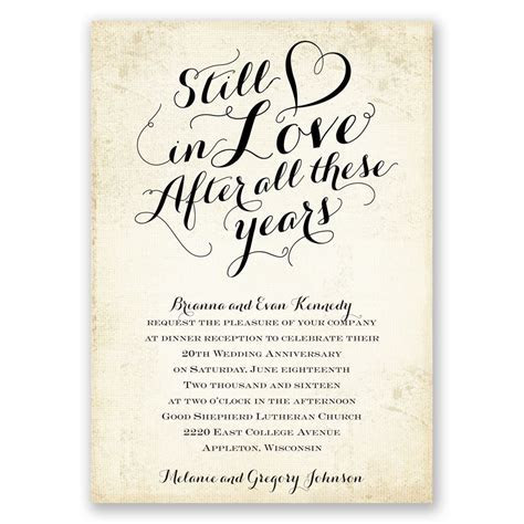 Still In Love Anniversary Invitation   Invitations By Dawn