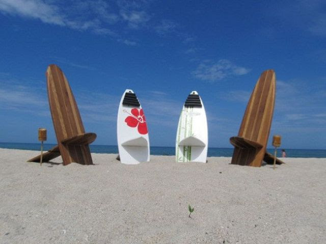 Surfboard and Chair Combined