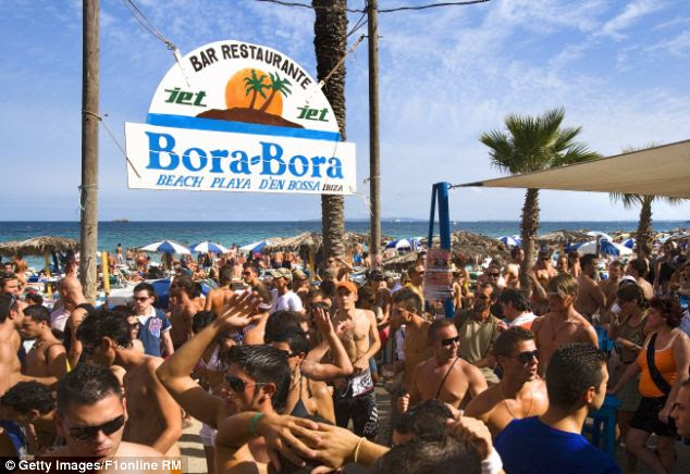 Party beach spot Bora Bora is a favourite of Playa D'en Bossa in Ibiza, and just a few minutes walk from the Ushuaia Beach Hotel