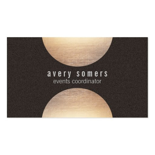 Modern Gold Circle Suede Look Business Card Templates