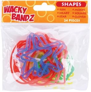 Toner Memory Shaped Wacky Bandz 24/Pkg-Shapes