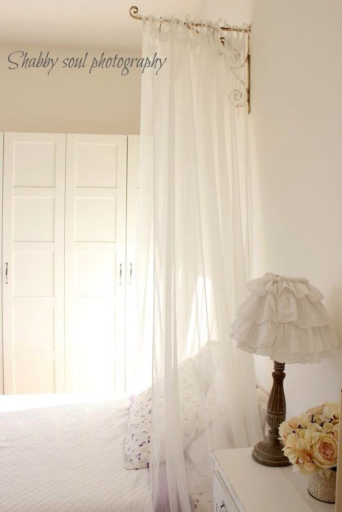 Curtain over bed | For the Home | Pinterest