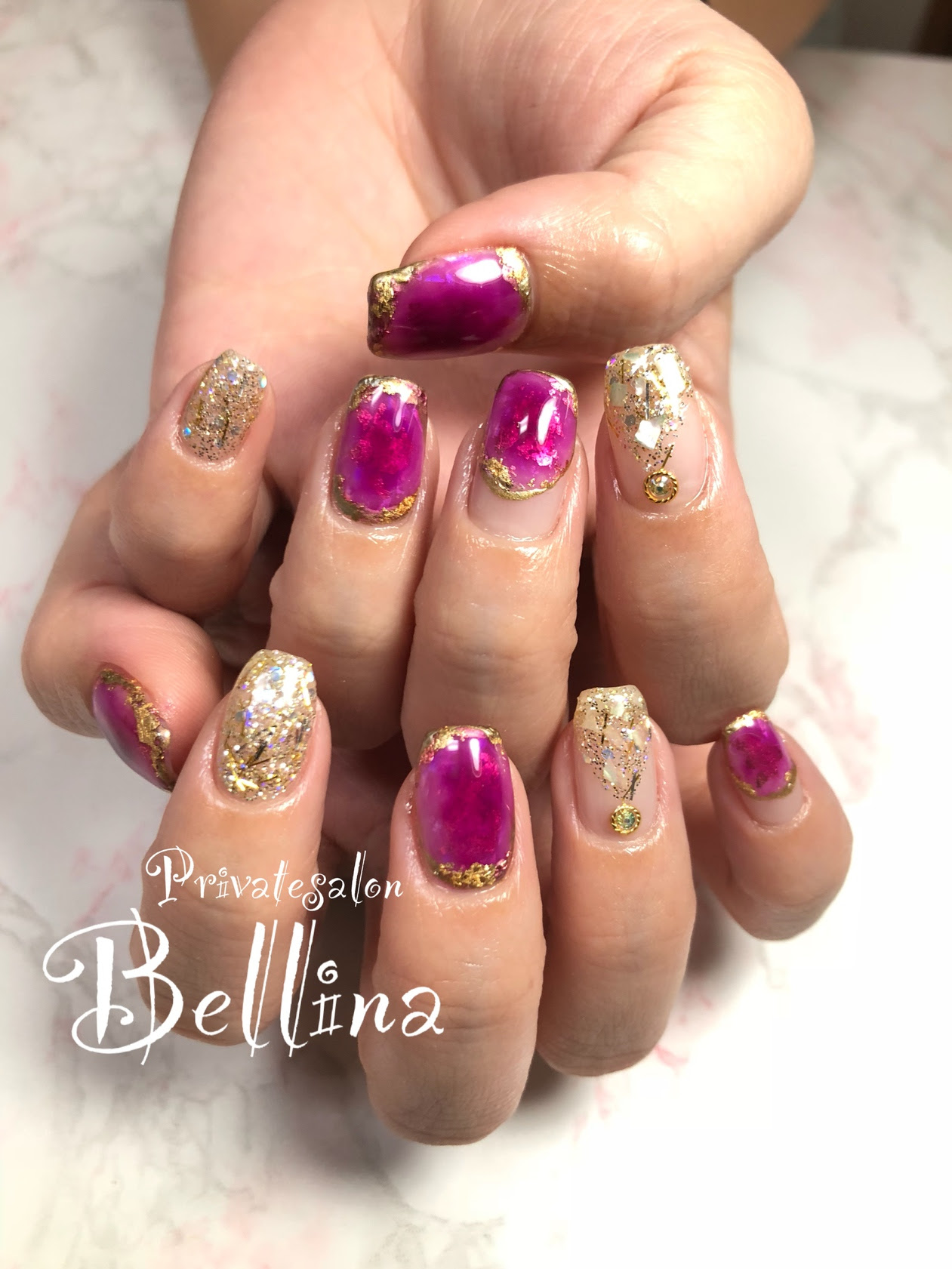 お客様ネイル 宜野湾市 志真志 自宅ネイルサロン Privatesalon Bellina プライベートサロン ベッリーナ 通堂さん近く