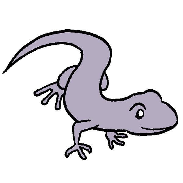 トカゲ１のイラスト かわいいフリー素材が無料のイラストレイン