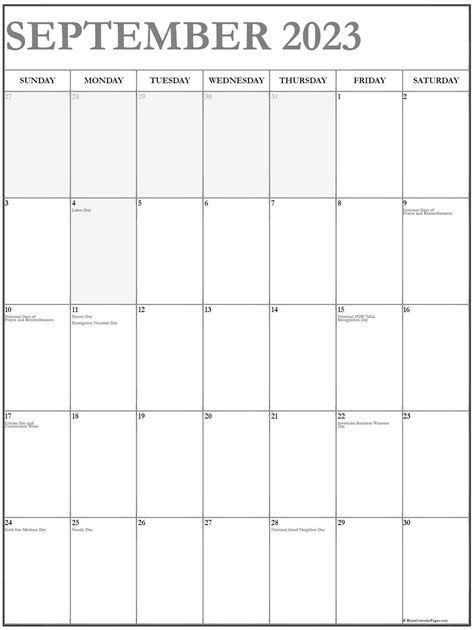 The calendars are available in multiple styles. blank calendar template september 2023 printable blank printable