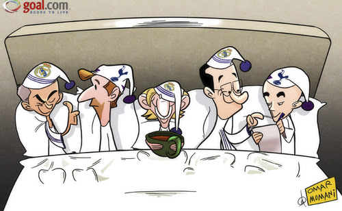 Tottenham jump into bed von omomani | Sport Cartoon | TOONPOOL