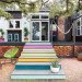 Austin, Kim Lewis, midcentury, bohemian design, tiny home, tiny house, tiny mobile home, mobile home, breezeway, Parasoleil, perforated copper, repurposed wood, salvaged wood, two mobile trailer home, tiny Austin home