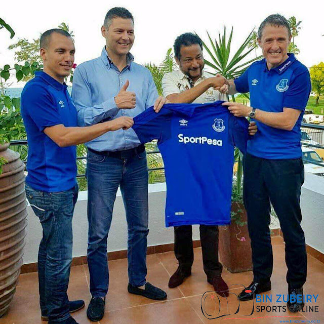 TARIMBA WA SPORTPESA ALIPOKABIDHIWA UZI WA EVERTON LEO DAR