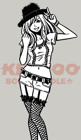 イラストレーターkentoo アメリカン ロック ガールイラストなど イラスト ファッションガール