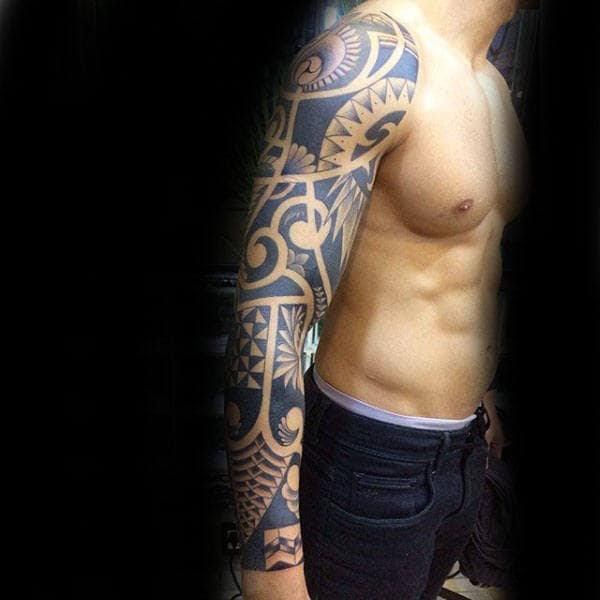 mens tribal arm tattoos pictures