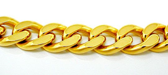 Originalfoto FLACHPANZER-KETTE EXTRA-MASSIV GELBGOLD 18K 3.750€ NEU!