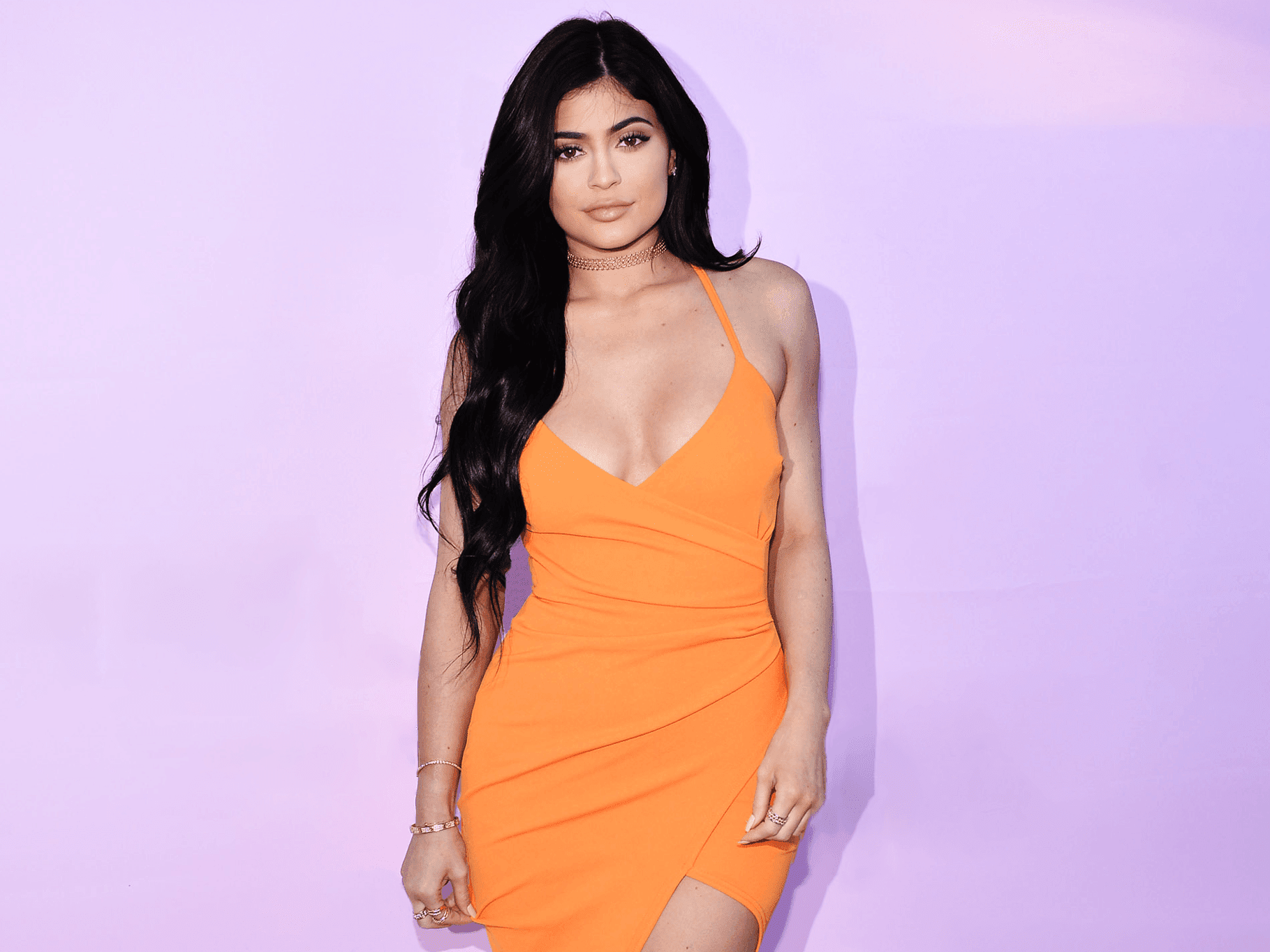 Kylie Jenners Orange Wrap Dress Help My Style