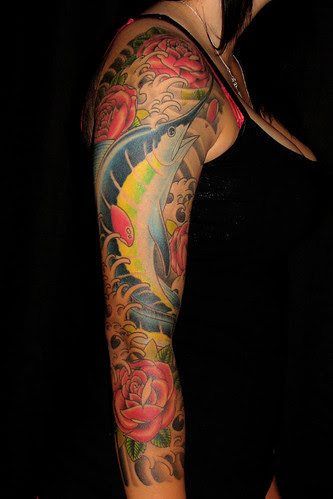 Alessio Ricci Tattoo by Terry Ribera. Marlin Tattoo Done at Avalon Tattoo II