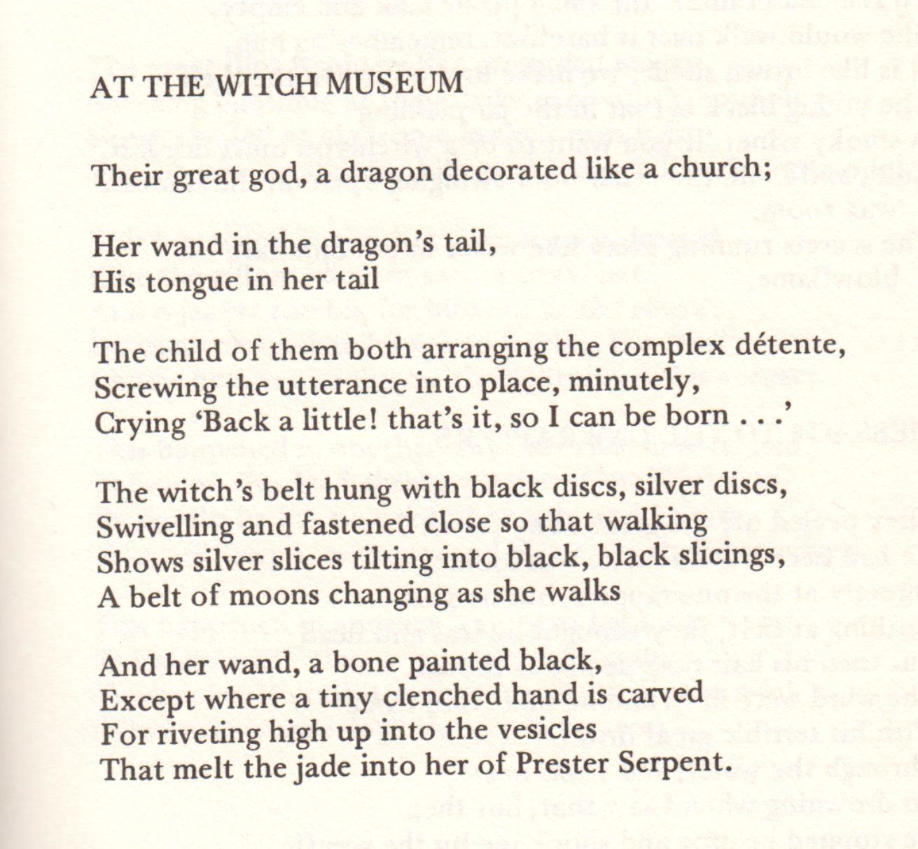 Poem "At the Witch Museum" by Peter Redgrove - Museum of ...