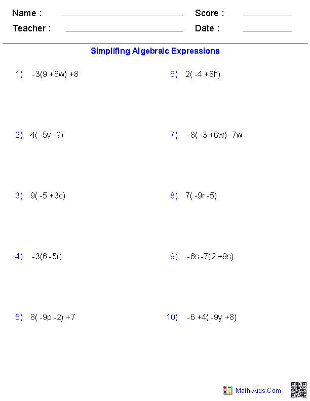 Worksheets with  5th Property property Distributive distributive worksheets Grade algebra