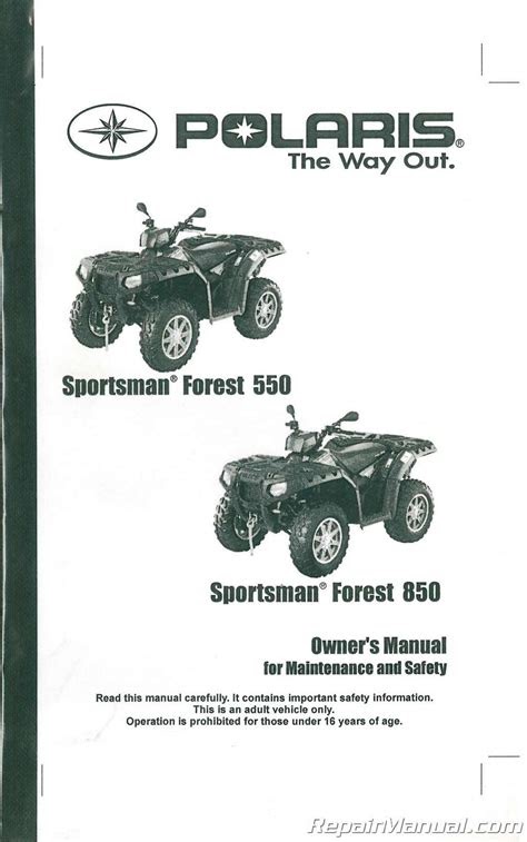 PDF Polaris Sportsman Owners Manual