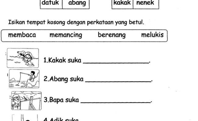 Suku kata gandingan (6 tahun) interactive worksheet . Latihan Bahasa Malaysia Untuk Kanak Kanak Umur 5 Otosection