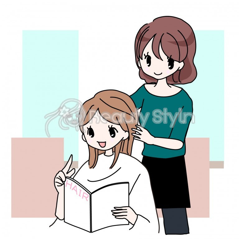 女性 イラスト ヘアサロン 美容関連の無料イラスト素材 スタイルン