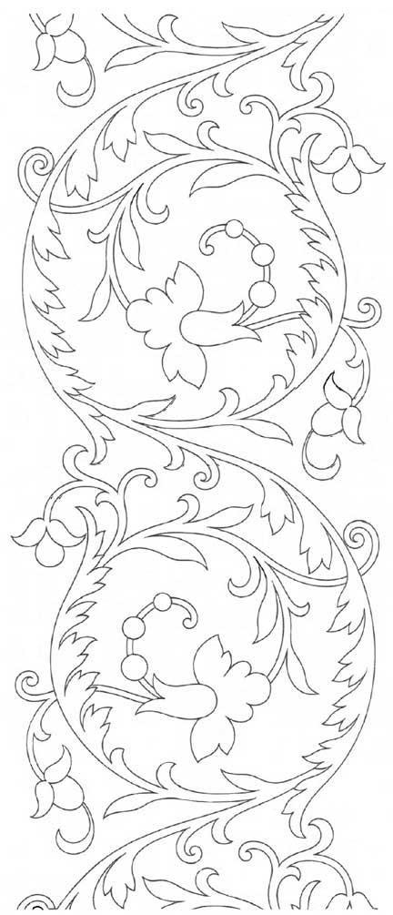 Free Hand Embroidery Pattern: Scroll Design - NeedlenThread.com