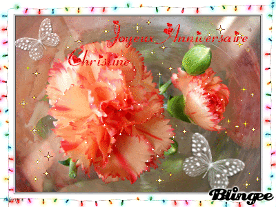 Joyeux Anniversaire Christine Image Blingee Com