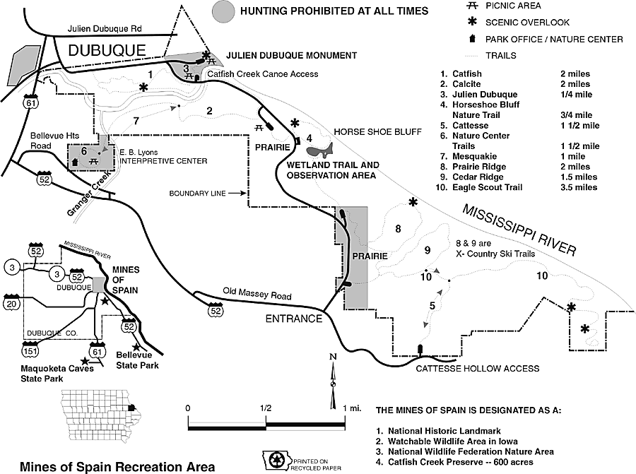 Mines Of Spain Map Maps   Mines of Spain Recreation Area Dubuque Iowa by Friends of 