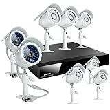 Zmodo 8CH Real Time Video DVR Security Surveillance Camera System with 8 Sony CCD Weatherproof Cameras 1TB Hard Drive