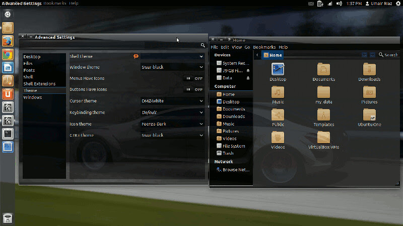 ubuntu black themes