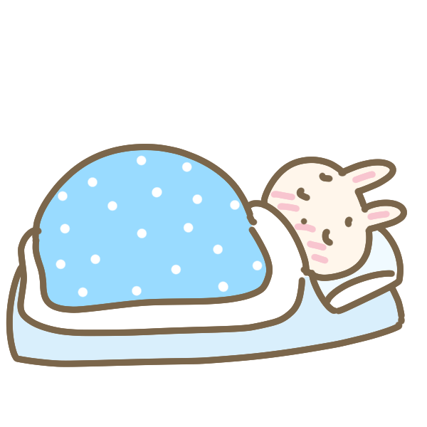 病気で寝込むウサギのイラスト かわいいフリー素材が無料のイラストレイン