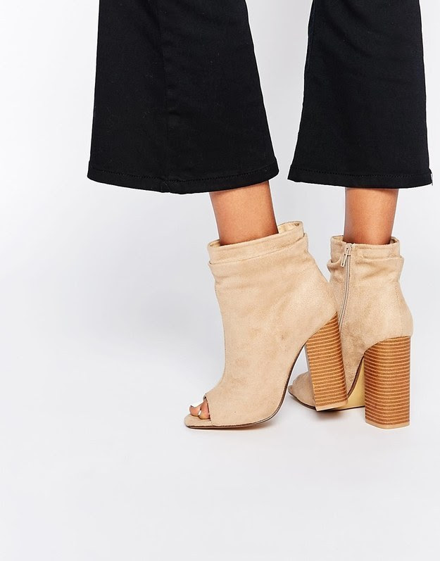Missguided Peep Toe Slouch Boot With Block Heel, $60