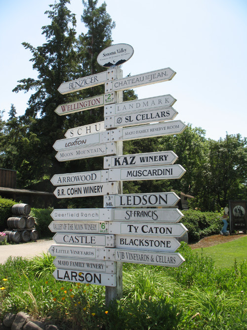 Directions to Sonoma Wineries