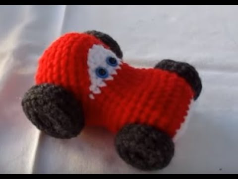 فيديو شرح طريقة عمل لعبة على شكل Amigurumi red car  كروشيه 